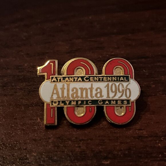 1996 Atlanta Olympics Centennial‎ Games 100 Years Lapel Hat Pin - Picture 1 of 3